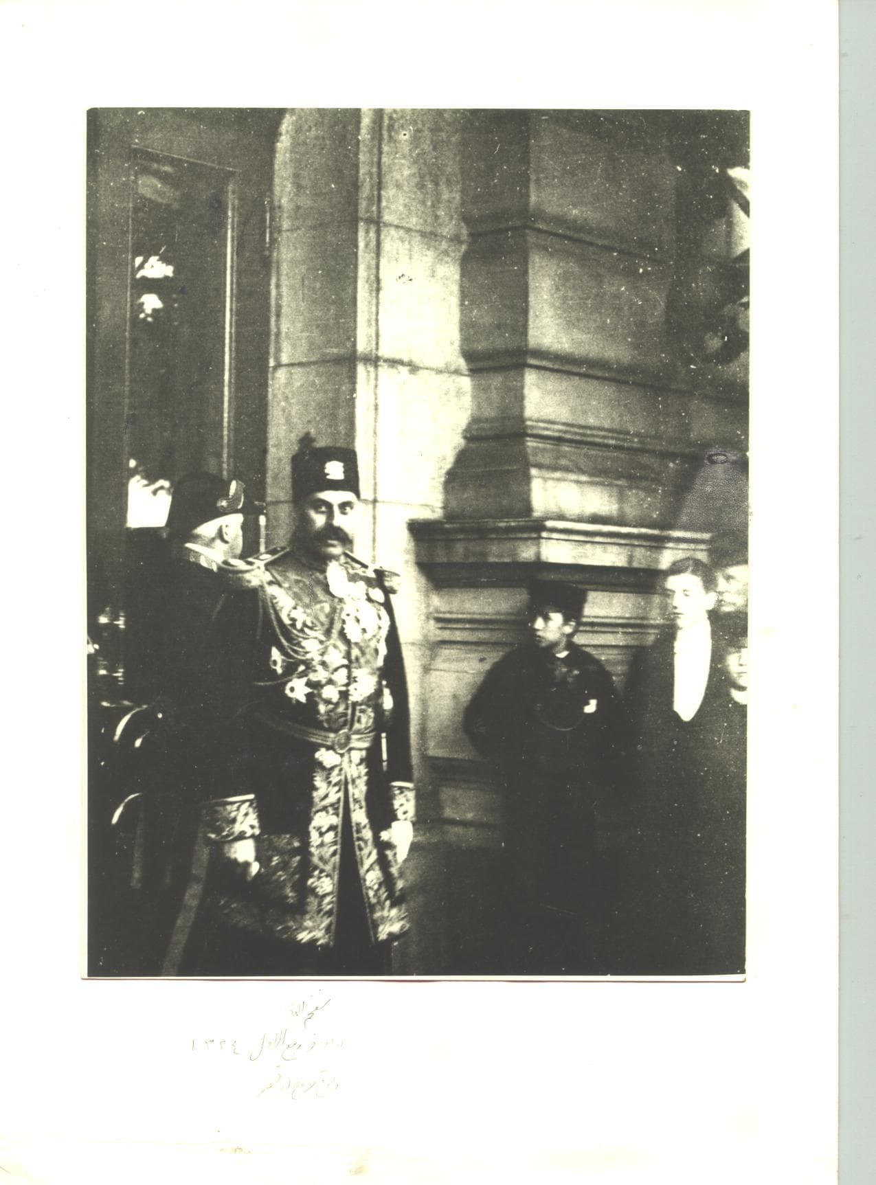 Mahmoud Khan leaving the palace after audience with Alfonso Xlll King of Spain